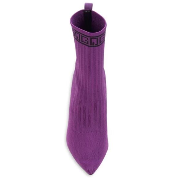 Guess Stiletto Purple Sock Ankle Boots - Picture 5 of 9